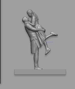 romantic couple pose