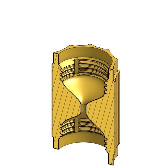 Coke Bottle Hour Glass Connector 3mm Dia Hole