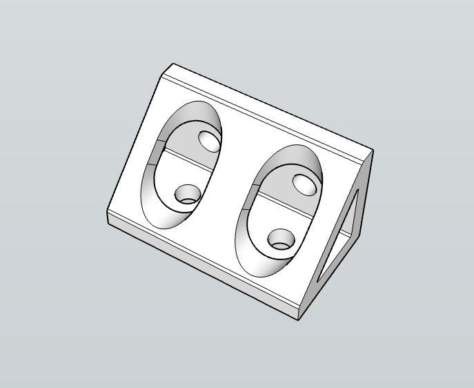 80/20 1010 T-slot 90° Double Wide Corner bracket