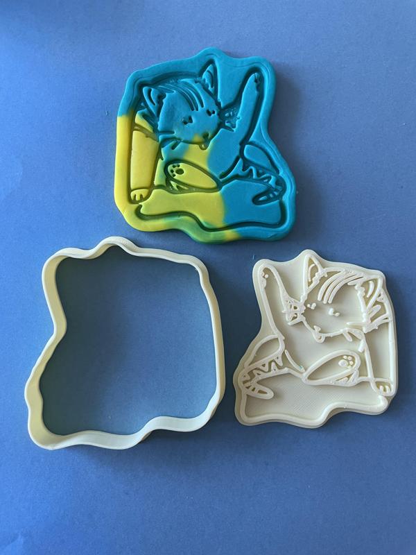 Cleaning cat butt cookie cutter