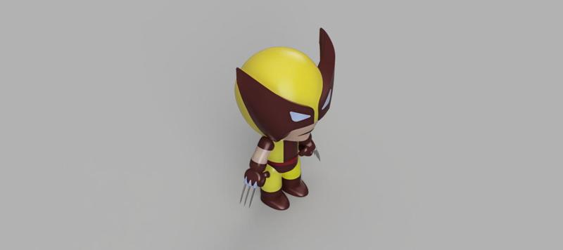 Marvel Comics Mini Wolverine / Brown and Gold Suit (James Howlett)