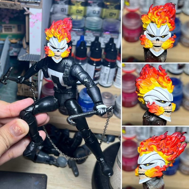 GHOST RIDER HEAD WITH DETACHABLE FLAME