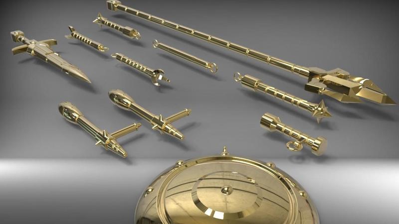 Libra Gold Saint weapons from Saint Seiya 3D print model