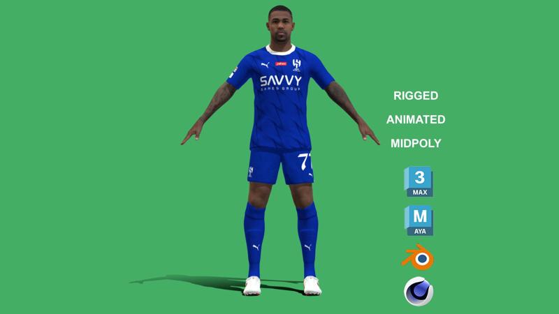 3D Rigged Malcom Al-Hilal 2024
