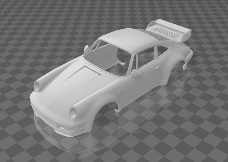 Porsche 911 Carrera RS 964 1993 Shell Body – Divided Parts for Easy Printing