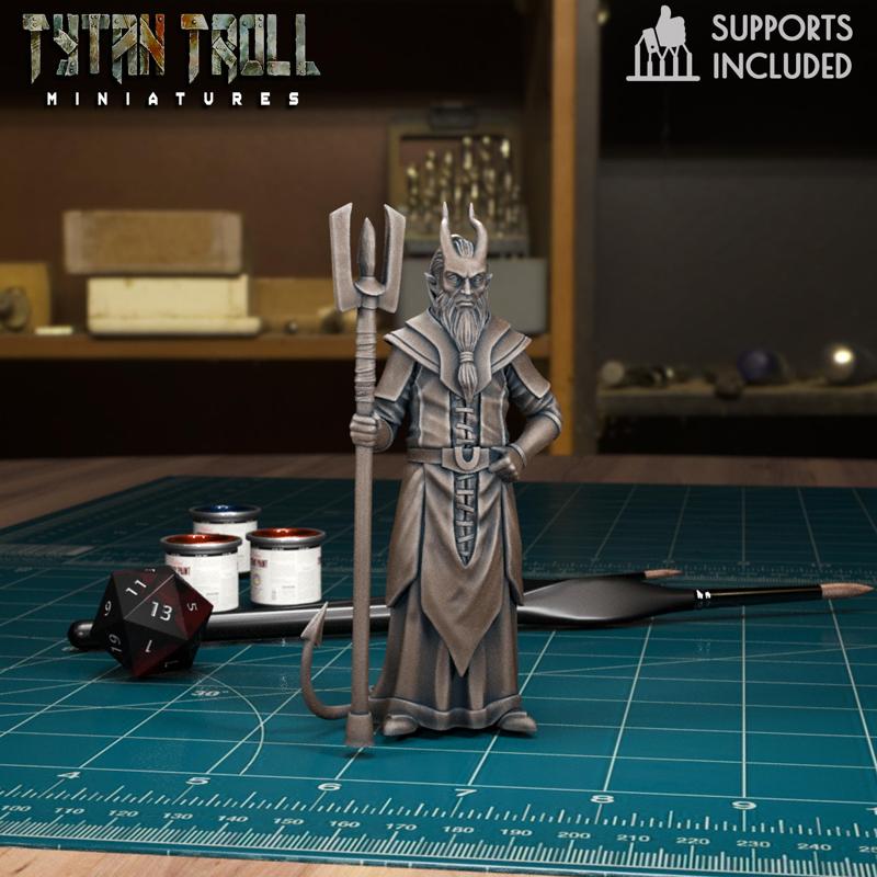 DnD Heroes - Tiefling Male Mage [Pre-Supported]