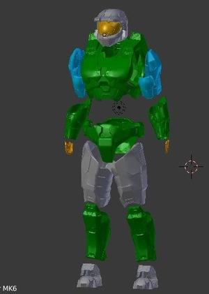 Halo 3 - Mark 6 - Master Chief Armor Set - No Helmet