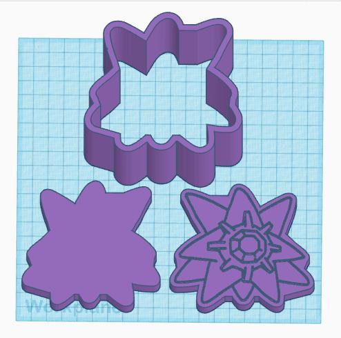Pokemon: Starmie 3 Bath Bomb Mold