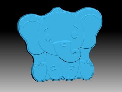 CUTE ELEPHANT SOLID SHAMPOO AND MOLD FOR SOAP PUMP