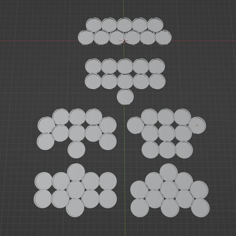 25mm Movement Trays - 11 Man Squad x6