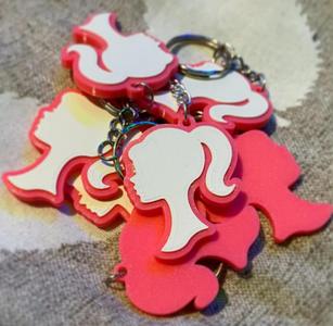 Llavero Barbie Perfil Facil de Imprimir Multicolor (M600)