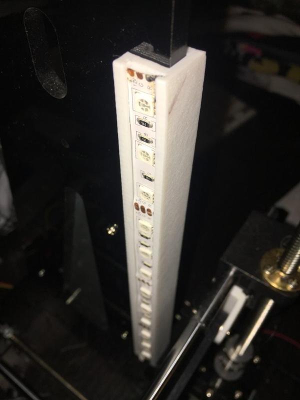 LED strip holder for Tronxy X8