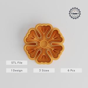 Snowflake Shape Cutter & Stamp Set, 6 Pieces, Perfect For Cookies & Fondant, Winter Crystal Designs, Christmas and Winter Theme PRODUCT_4955