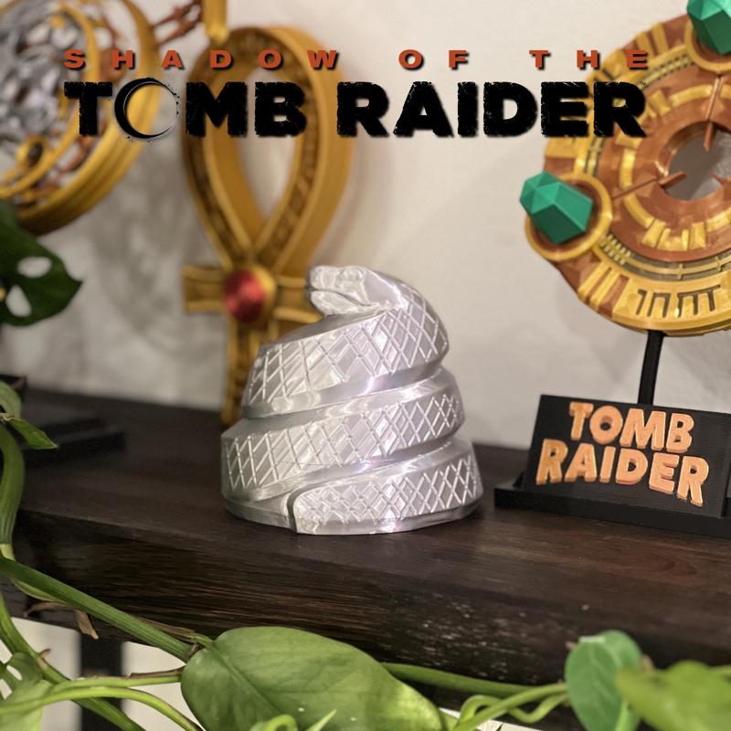 Tomb Raider Silver Serpent Statuette