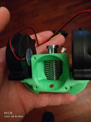 Interchangeable Dual Blower E3Dv6 40mm fan led holder