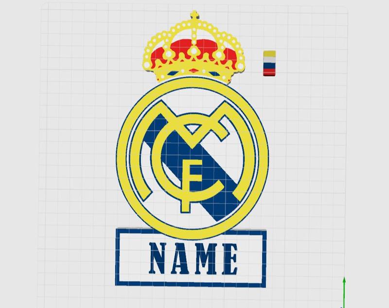 Real Madrid Crest with Editable Name