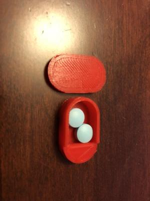 PillBox Keychain for 2 Aspirin 81mg