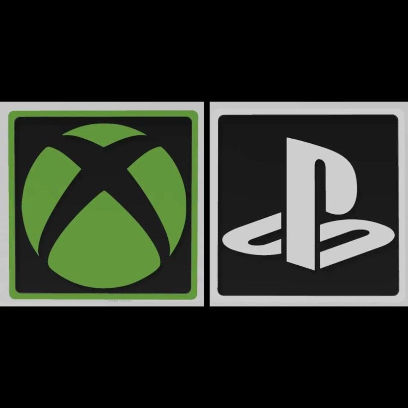 Gaming Coaster Bundle STL Files | Xbox & PlayStation Logo Drink Coasters | Easy 3D Prints