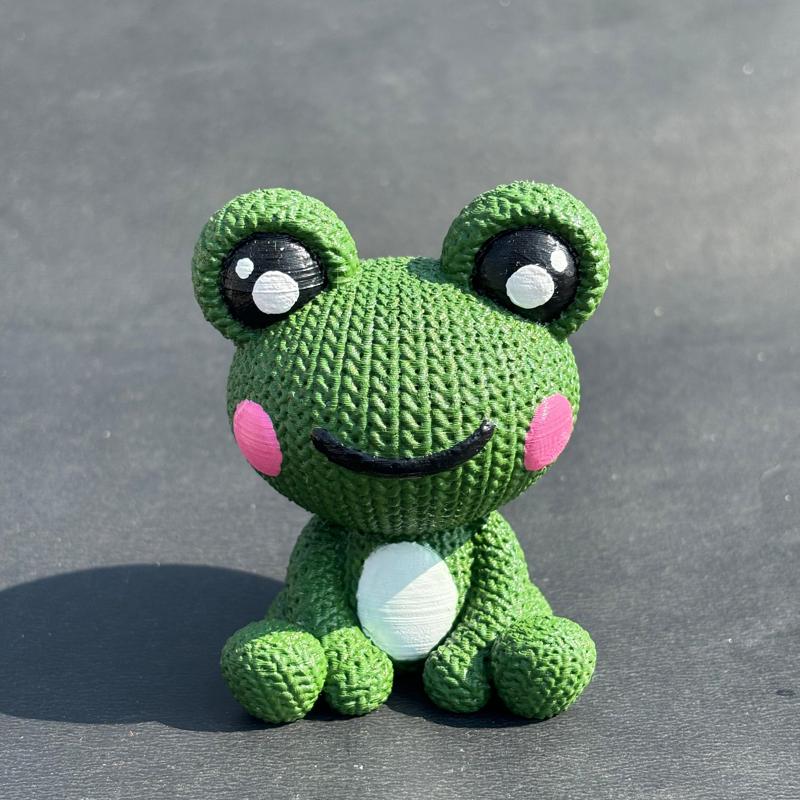 Knitted Frog