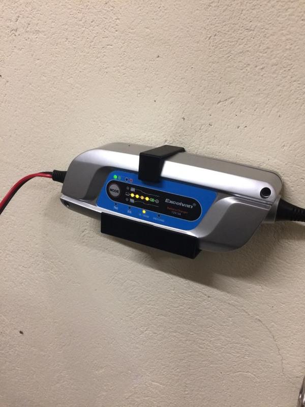 Wall mount for trickle charger