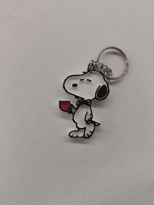 snoopy drinking tea keychain
