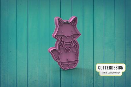 Fox In Overalls Cookie Cutter