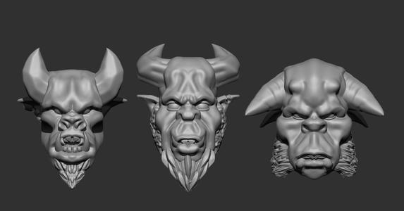 Goatmen Gruntun Updated Heads