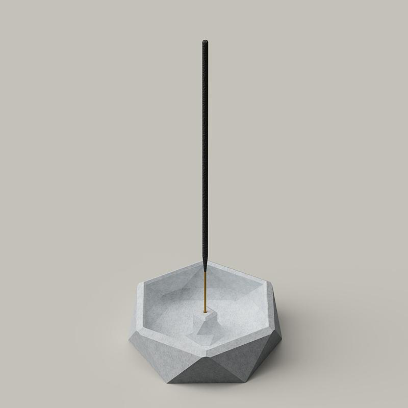 Low Poly Geometric Incense Dish Tray