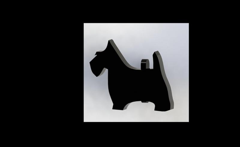 Scottie Dog Cufflink