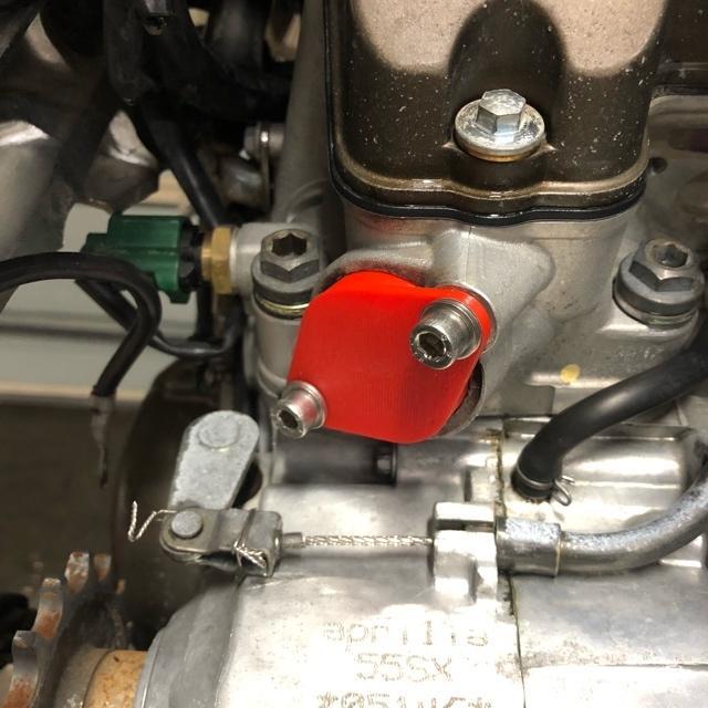 Exhaust blanking plate for Aprilia XV engines