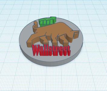 Wallstreet Bull Keychain