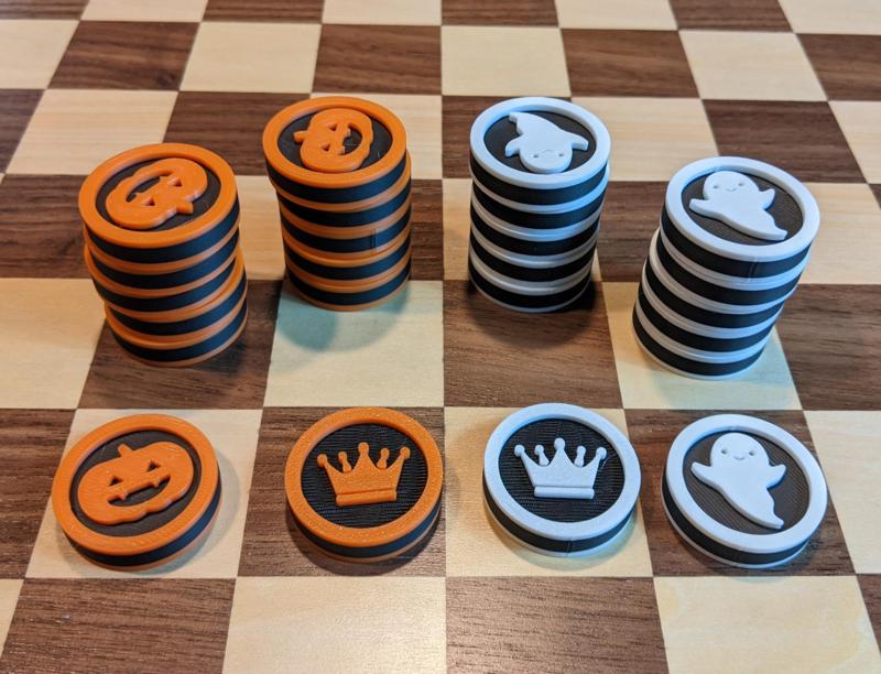 Halloween Checker Pieces