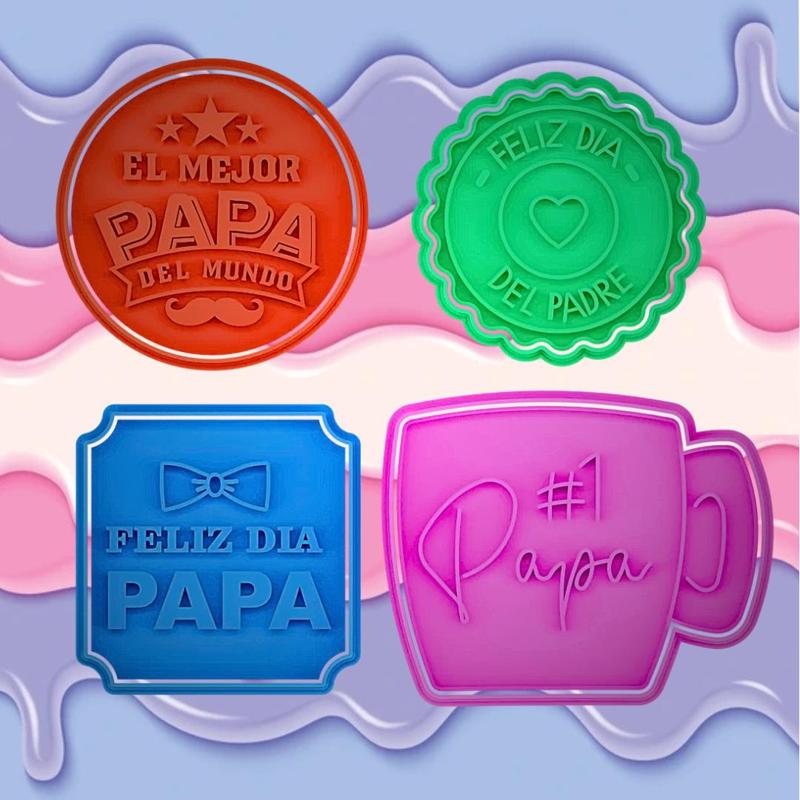 COOKIE CUTTER happy father's day / father / love set of 4
