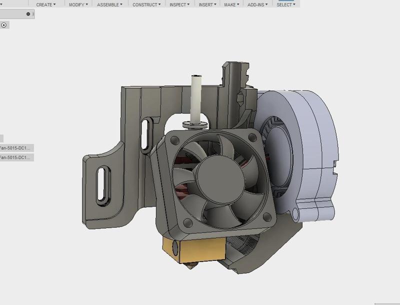 ULTIMATE creality cr10 ender 2-3 single blower LEFT RIGHT fan mount (stock hotend) EZABL
