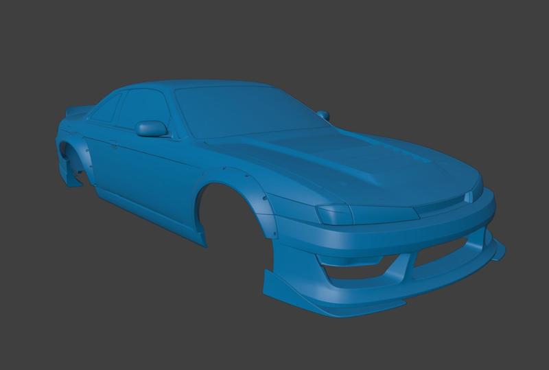 RC BODY 1993 200SX SLIVIA S14 NISSAN 1/10 3D PRINT STL