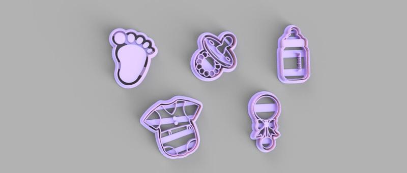 Cookie Cutter Baby Shower x5