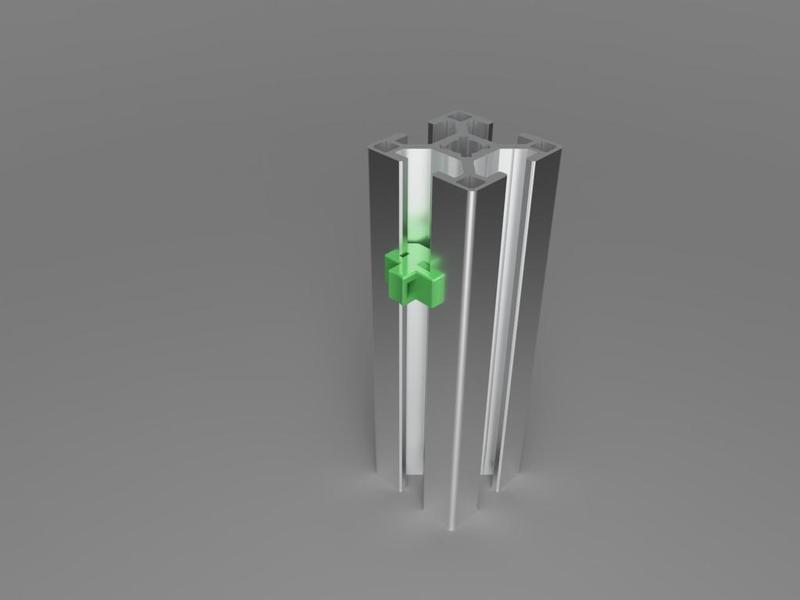 3030 t-slot, b-type cable tie mount