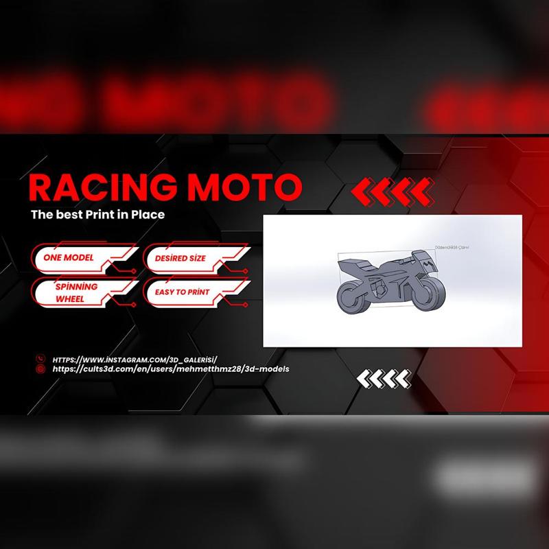 PRINT IN PLACE RACING MOTO