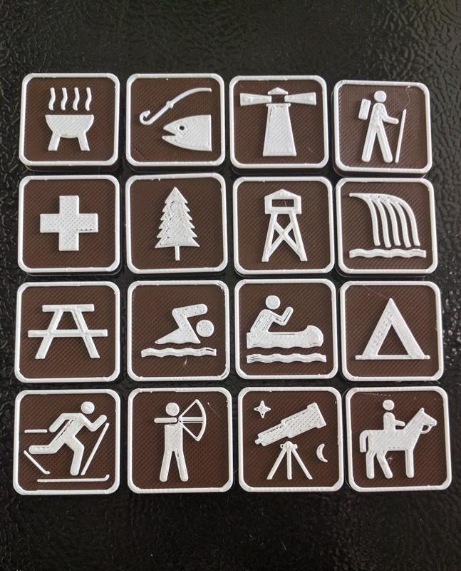 State and National Park Symbol Magnet