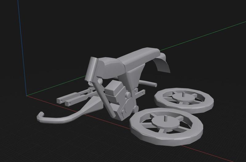 Low Poly Simple Motorbike