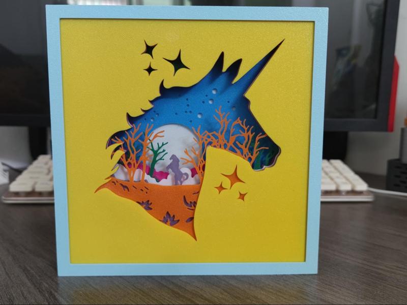 Unicorn layered painting