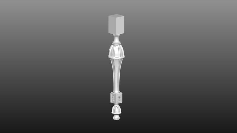 furniture leg 3D cnc
