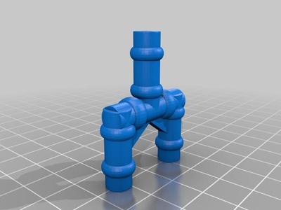 Tubing Y connector for 3/8" ID tubing