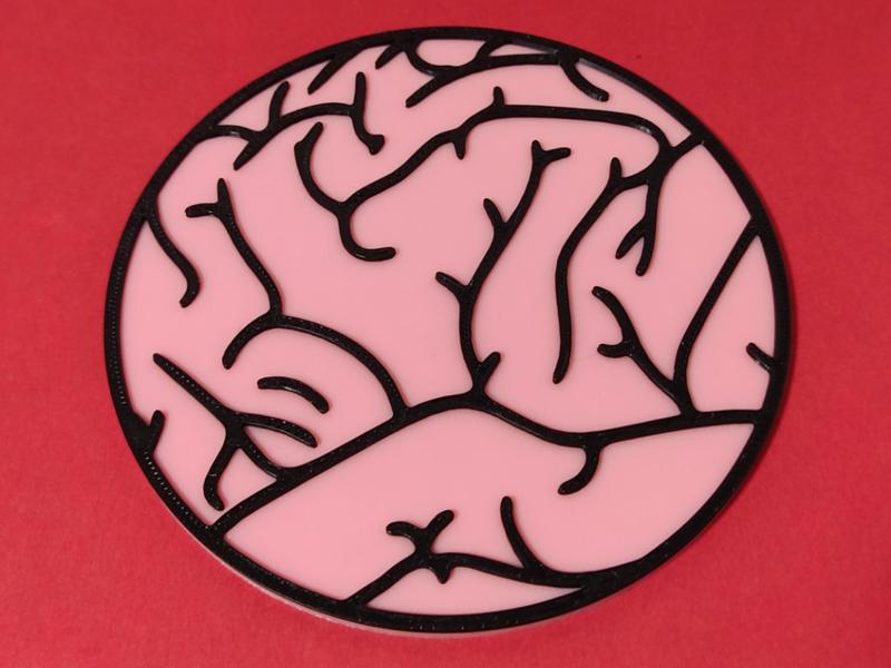 Brain Dual Color Coaster