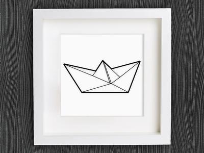 Customizable Origami Paper Ship