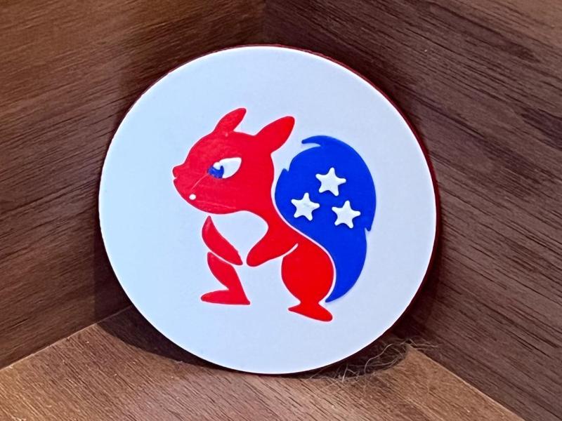 Red White & Blue Squirrel Logo