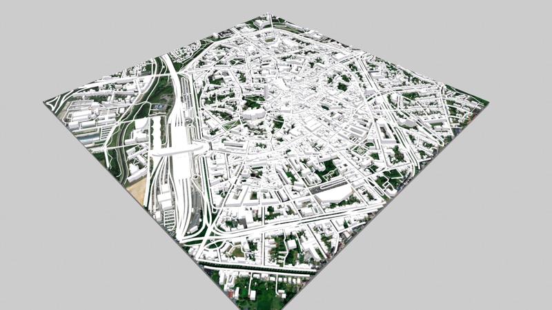 Cityscape Mons Belgium