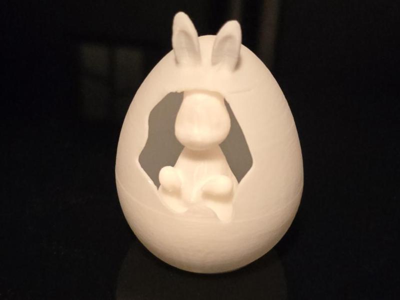 Easter egg with rabbit