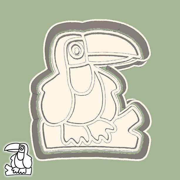 Animals cookie cutters - tucan (bird) (style 1)