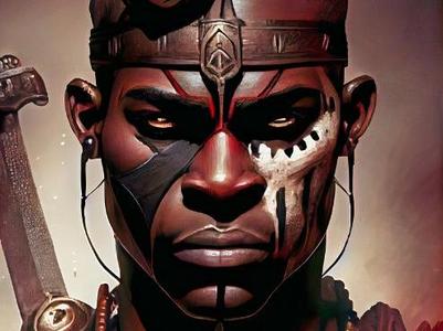 African Warrior/ King  Hueforge Art